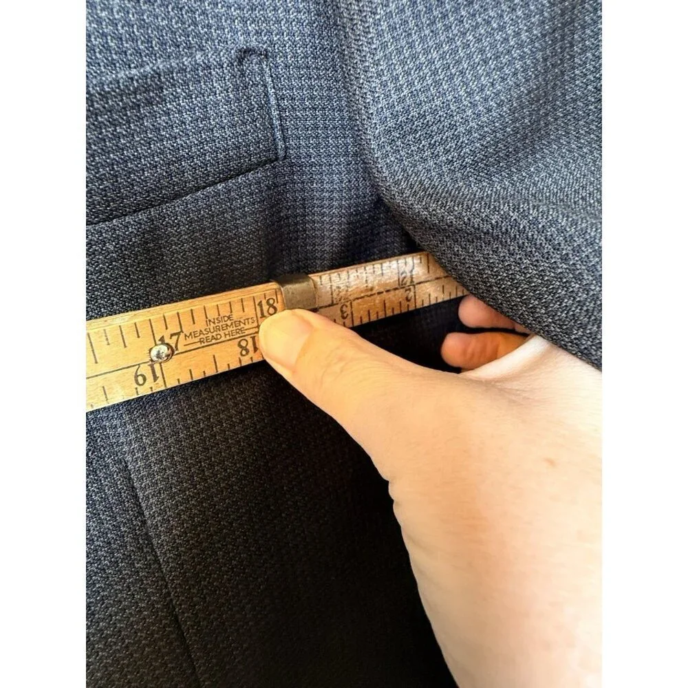 Oscar De La Renta Double Breasted Men’s Brown Black Houndstooth Blazer Size 43R